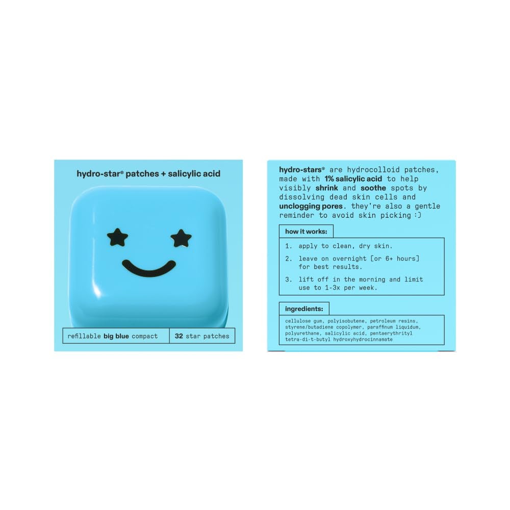Starface Hydro-Star Pimple Patches – Compacto Reutilizable Amarillo (32 parches)