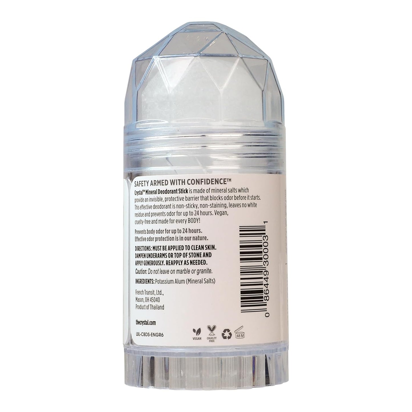Crystal Desodorante Mineral en Barra – Sin Aroma | 100g