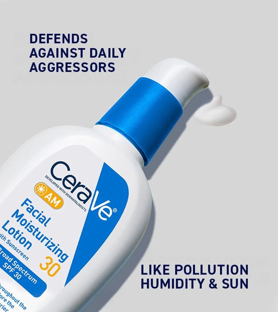 CeraVe Loción Facial Hidratante AM con Protector Solar SPF 30 – 60 ml