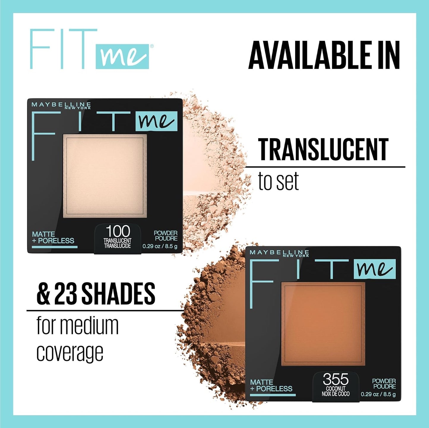 Maybelline Fit Me Polvo Compacto Matte + Poreless  – 8.5 g