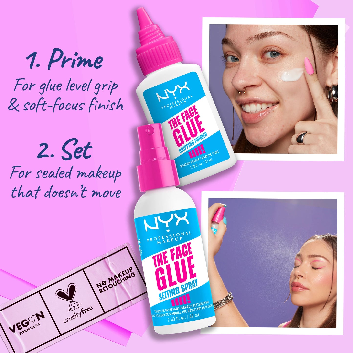 NYX The Face Glue Gripping Primer – Prebase de Maquillaje 35 ml