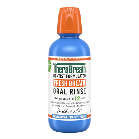 TheraBreath Fresh Breath Oral Rinse – Icy Mint 473ml