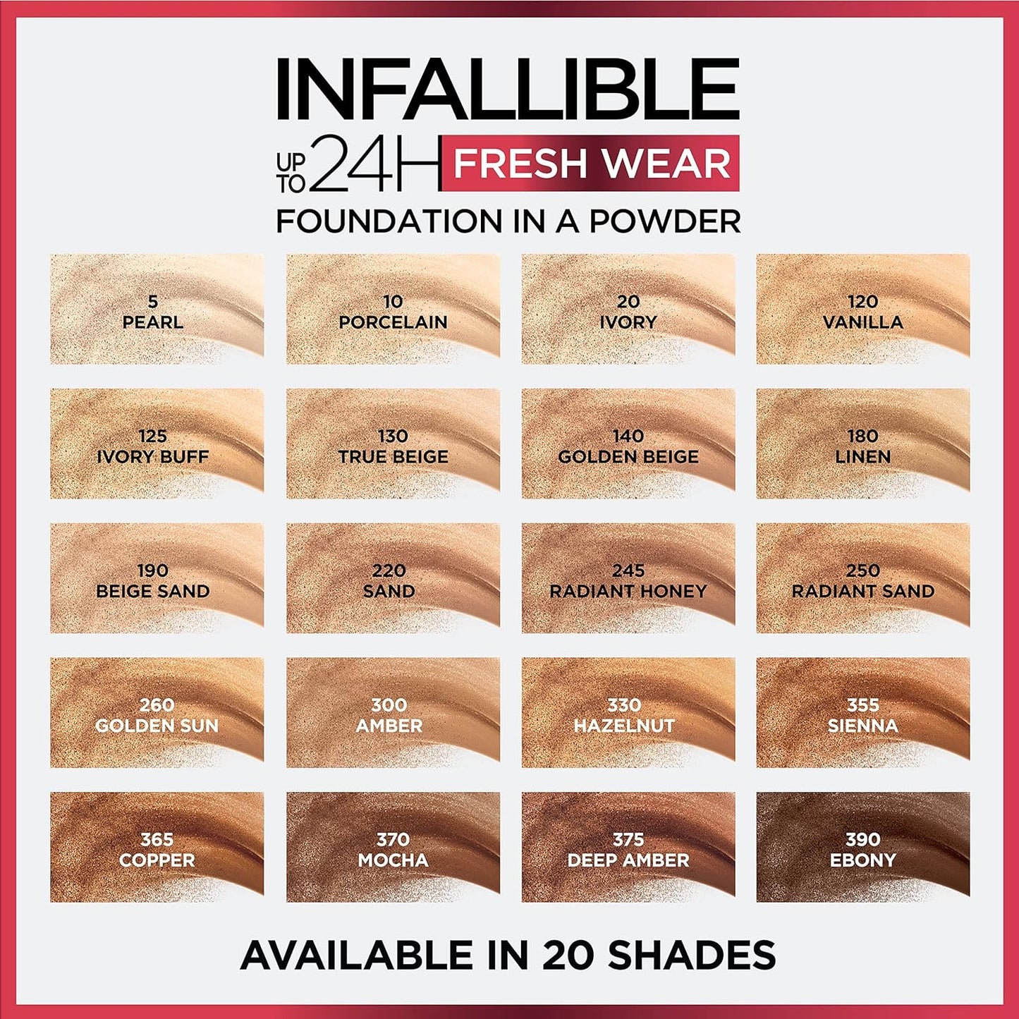 L'Oréal Infallible 24H Base en Polvo – Acabado Mate (9 g)