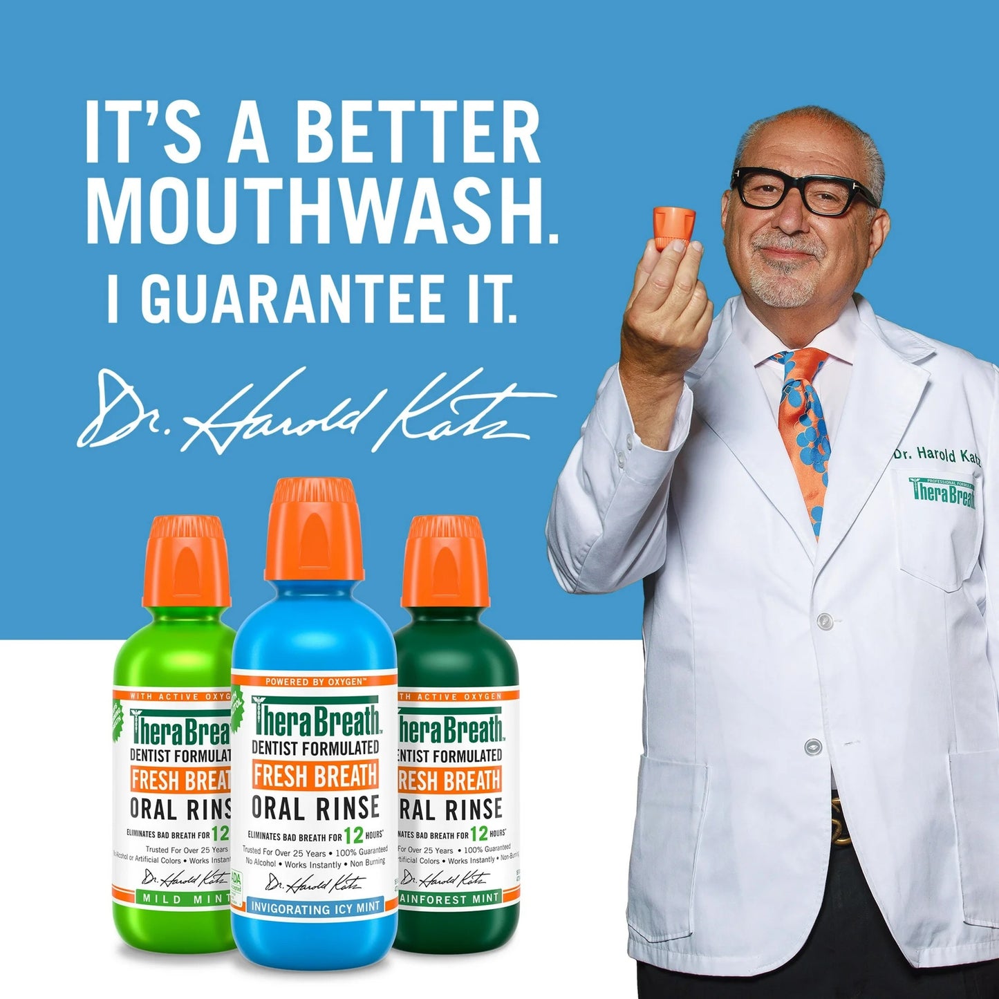 TheraBreath Fresh Breath Oral Rinse – Icy Mint 473ml
