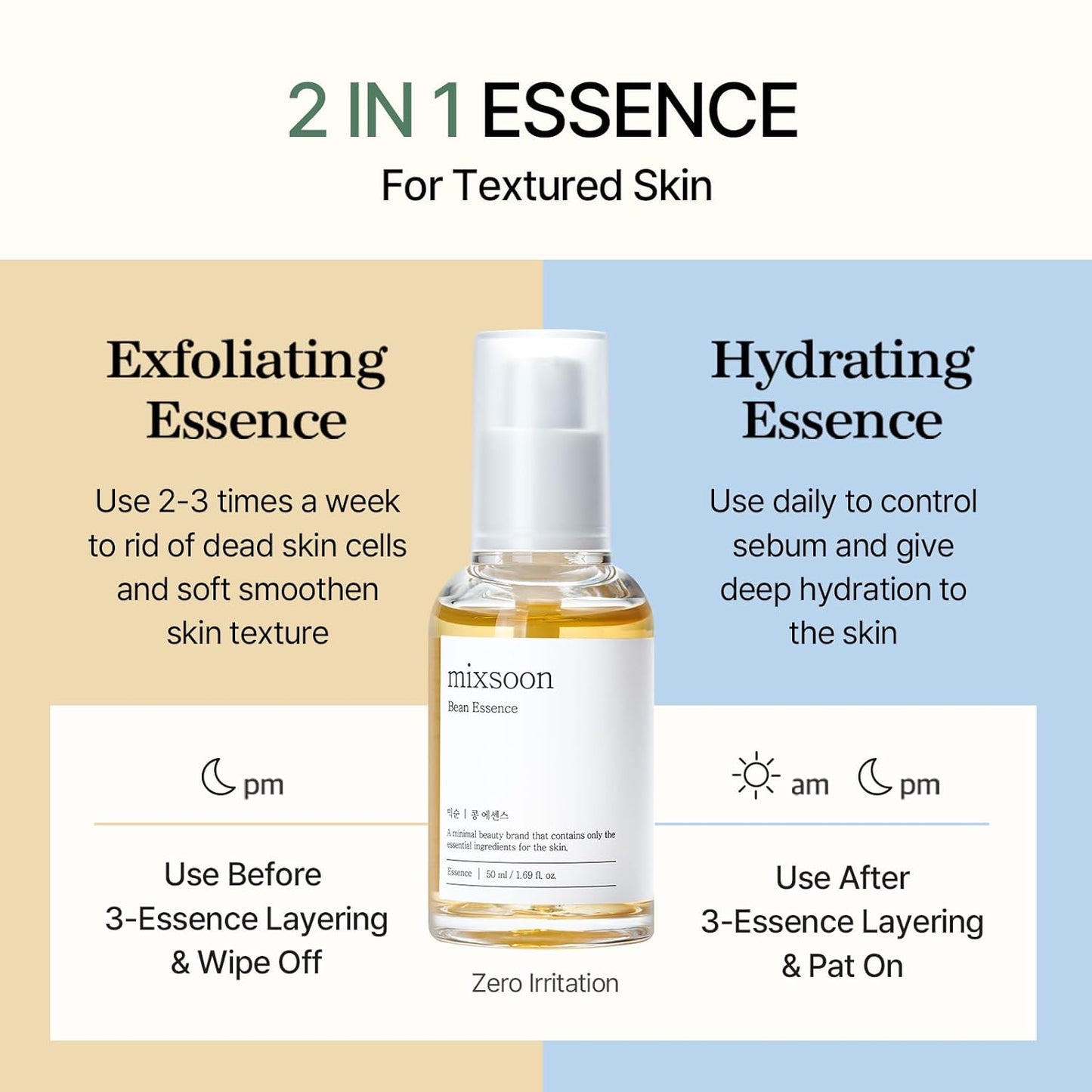 Mixsoon Bean Essence – Esencia Facial Hidratante Vegana Coreana 50 ml