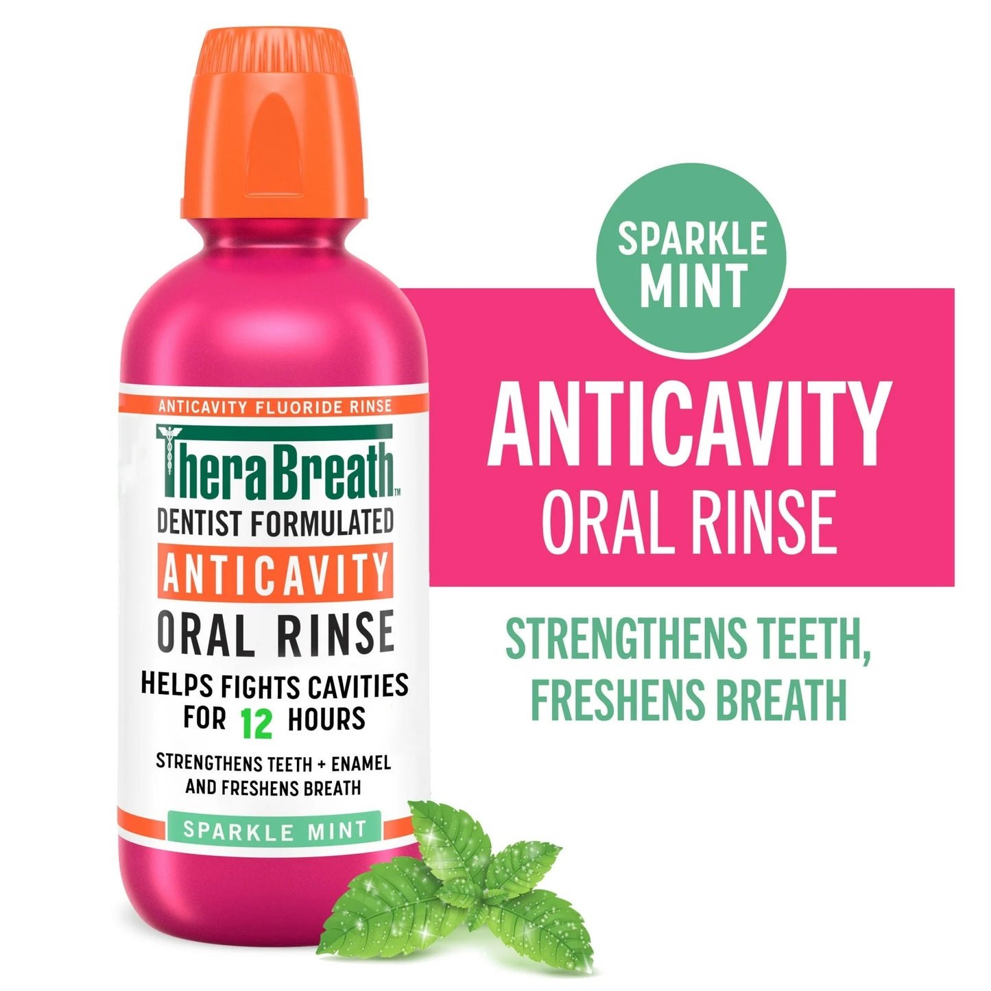 TheraBreath Fresh Breath Oral Rinse – Icy Mint 473ml