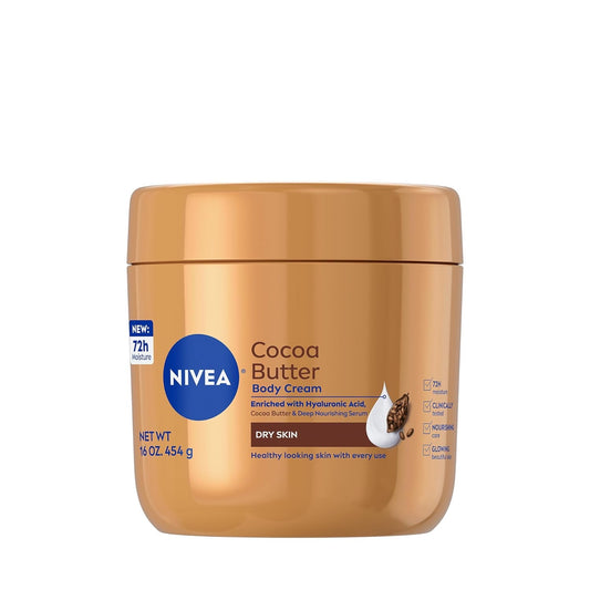 NIVEA Cocoa Butter Body Cream – Deep Nourishing Serum (454 g / 16 oz)