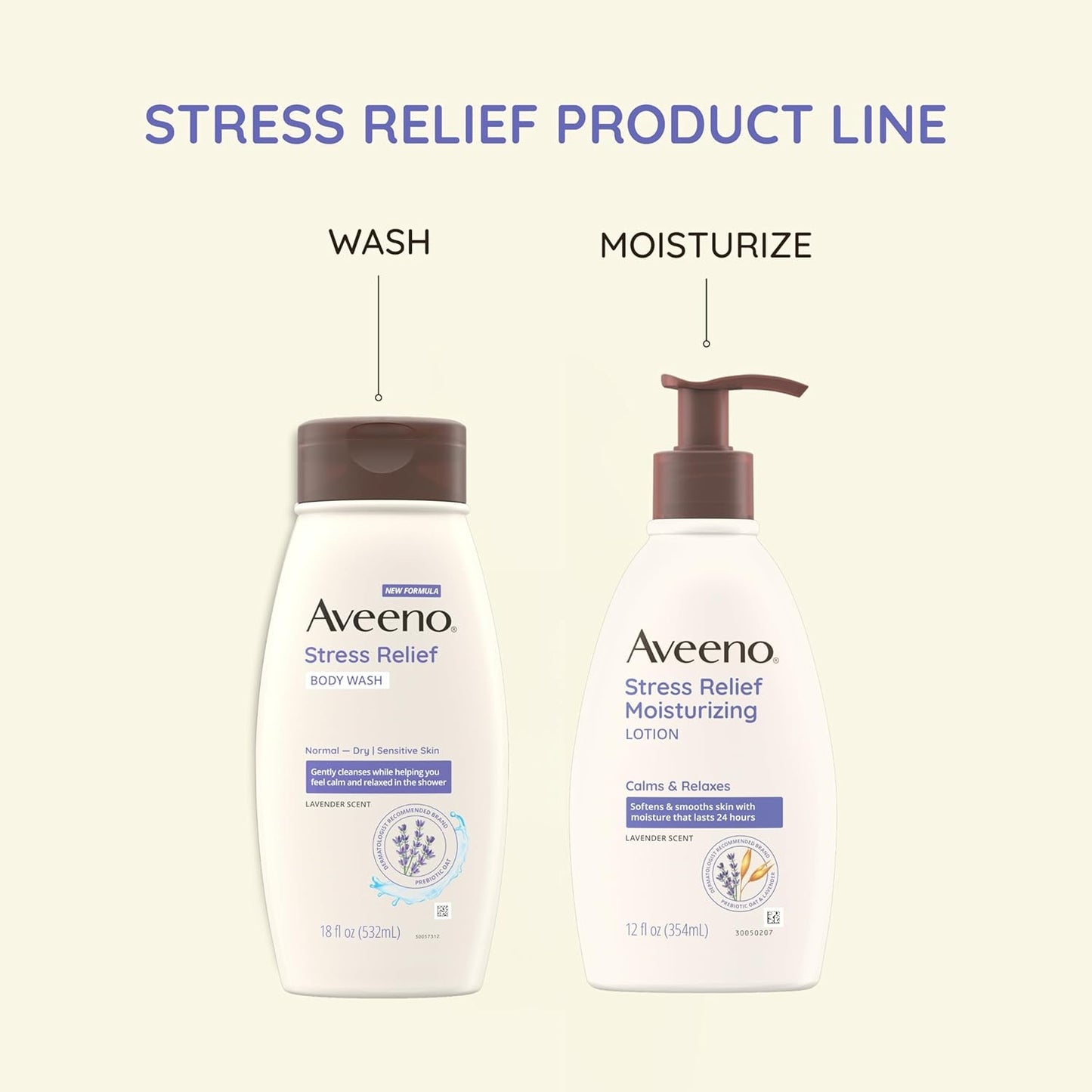 Aveeno Stress Relief Body Wash con Avena + Lavanda – 975 mL