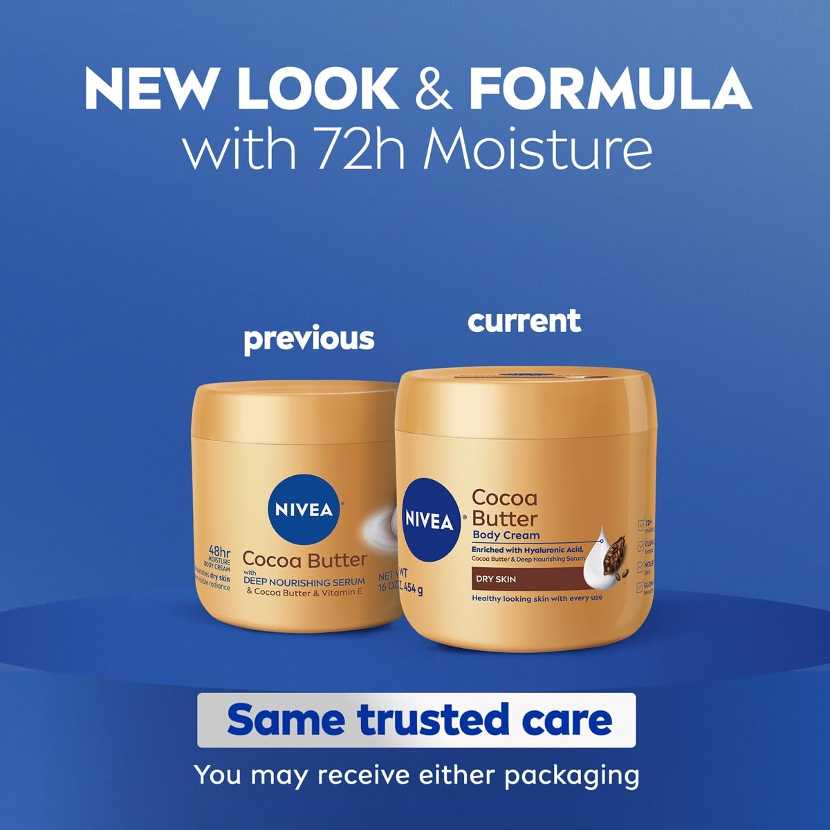 NIVEA Cocoa Butter Body Cream – Deep Nourishing Serum (454 g / 16 oz)