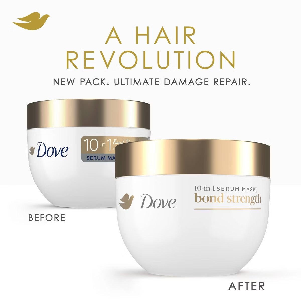Dove 10-in-1 Serum Mask Bond Strength – Mascarilla Capilar Reparadora 10 Beneficios en 1 (300 ml)