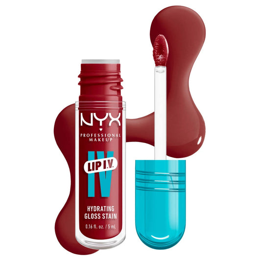 NYX Lip I.V. Hydrating Gloss Stain – Brillo hidratante con efecto tint (5 ml / 0.16 fl oz) Varios Colores