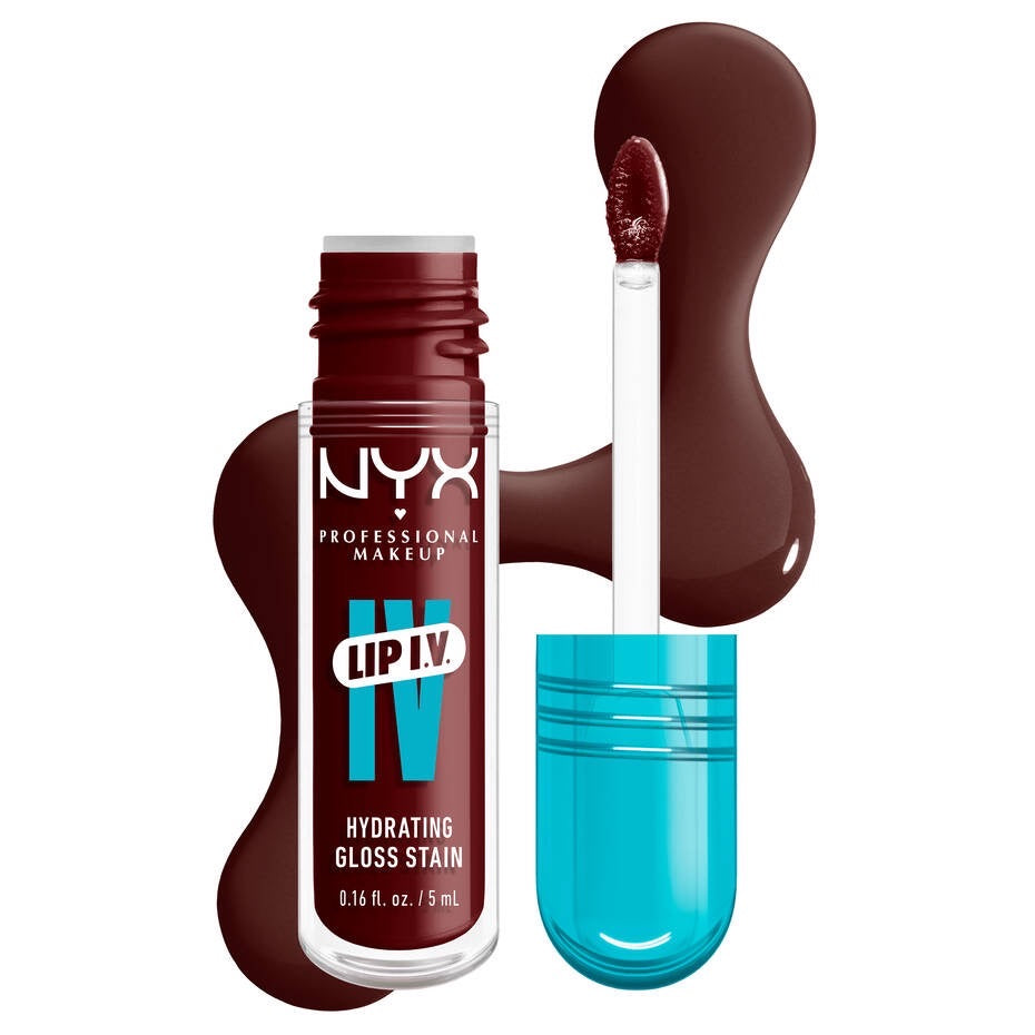 NYX Lip I.V. Hydrating Gloss Stain – Brillo hidratante con efecto tint (5 ml / 0.16 fl oz) Varios Colores