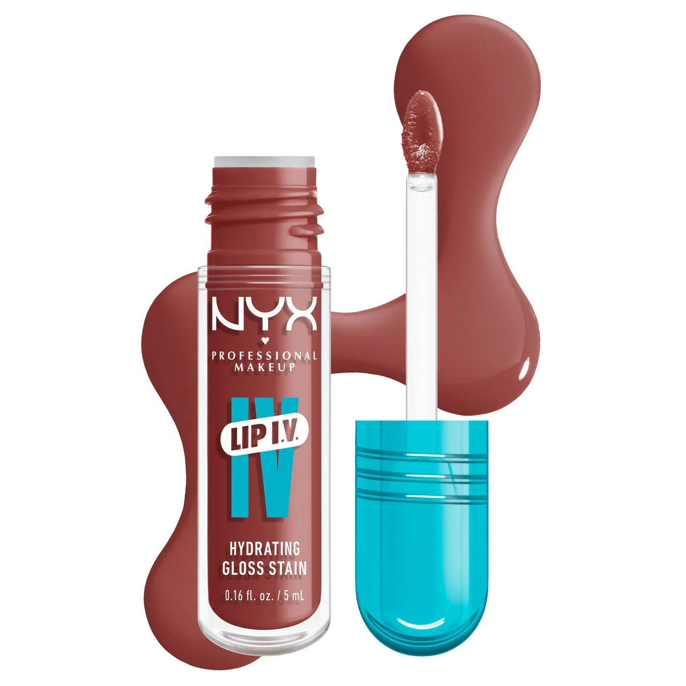NYX Lip I.V. Hydrating Gloss Stain – Brillo hidratante con efecto tint (5 ml / 0.16 fl oz) Varios Colores