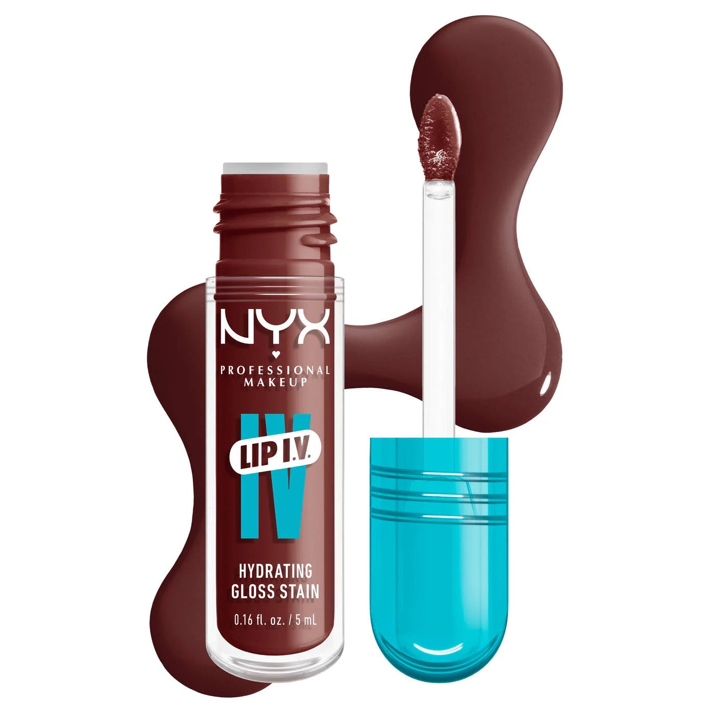 NYX Lip I.V. Hydrating Gloss Stain – Brillo hidratante con efecto tint (5 ml / 0.16 fl oz) Varios Colores