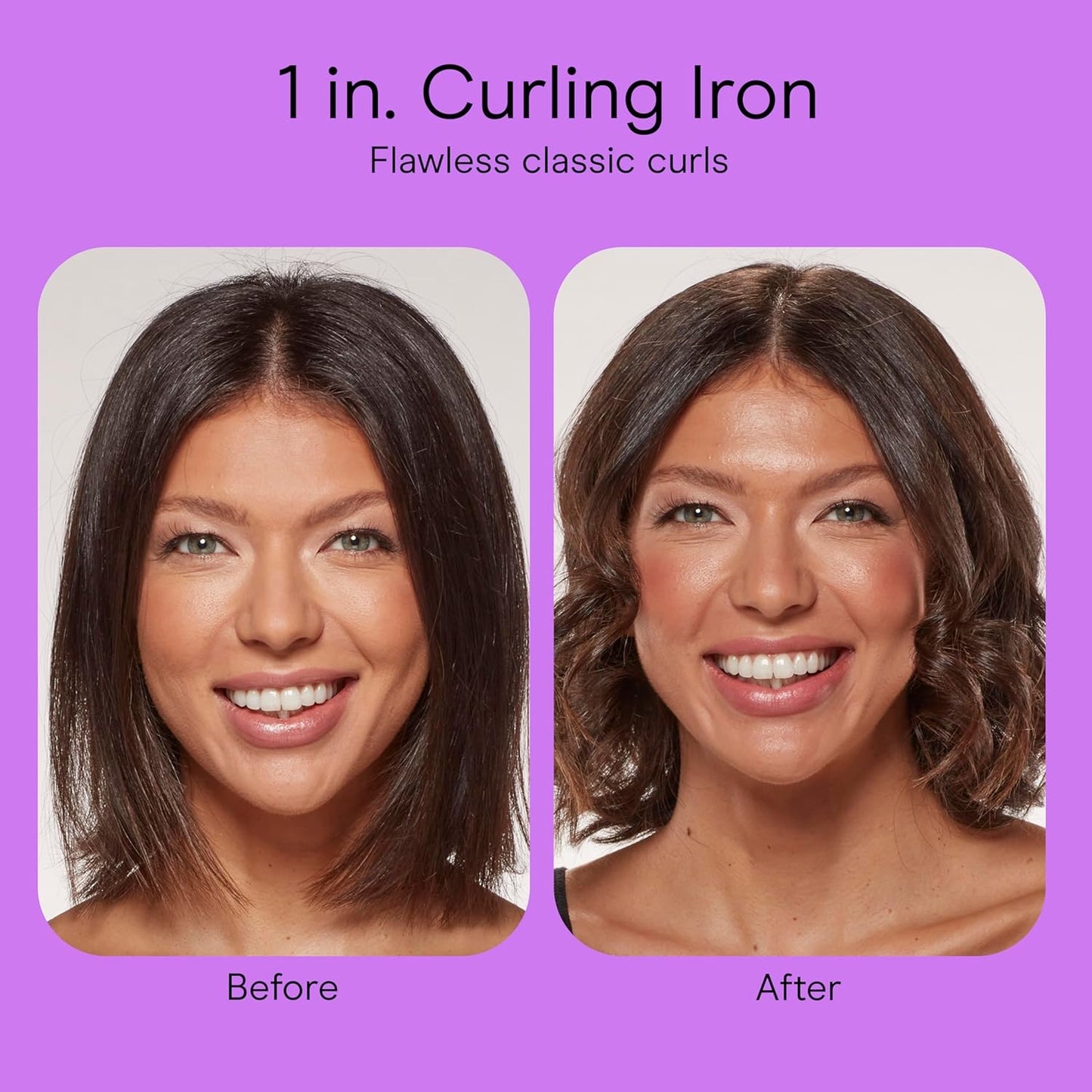 Conair Double Ceramic 1-Inch Curling Iron – Rizador de Cabello Doble Cerámica 1”