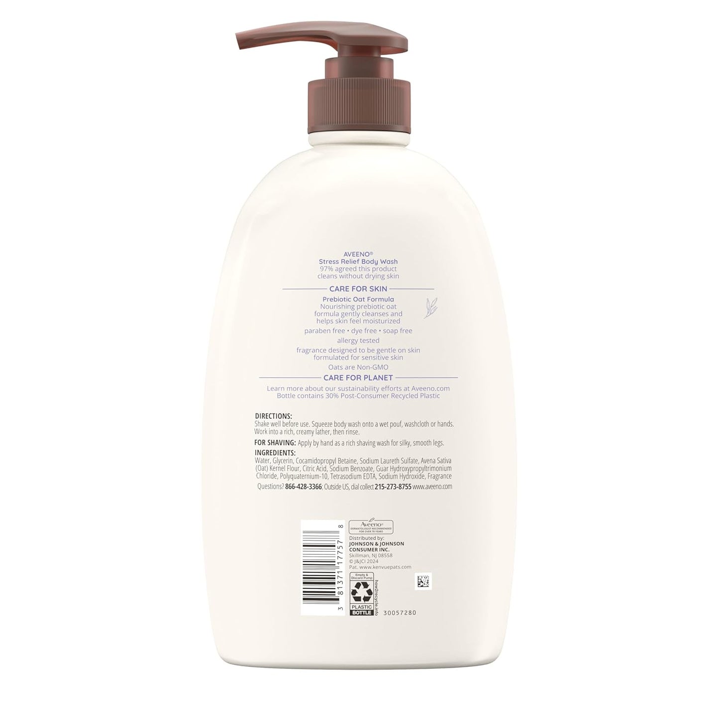 Aveeno Stress Relief Body Wash con Avena + Lavanda – 975 mL