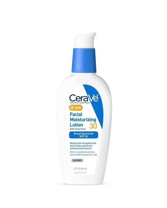 CeraVe Loción Facial Hidratante AM con Protector Solar SPF 30 – 60 ml