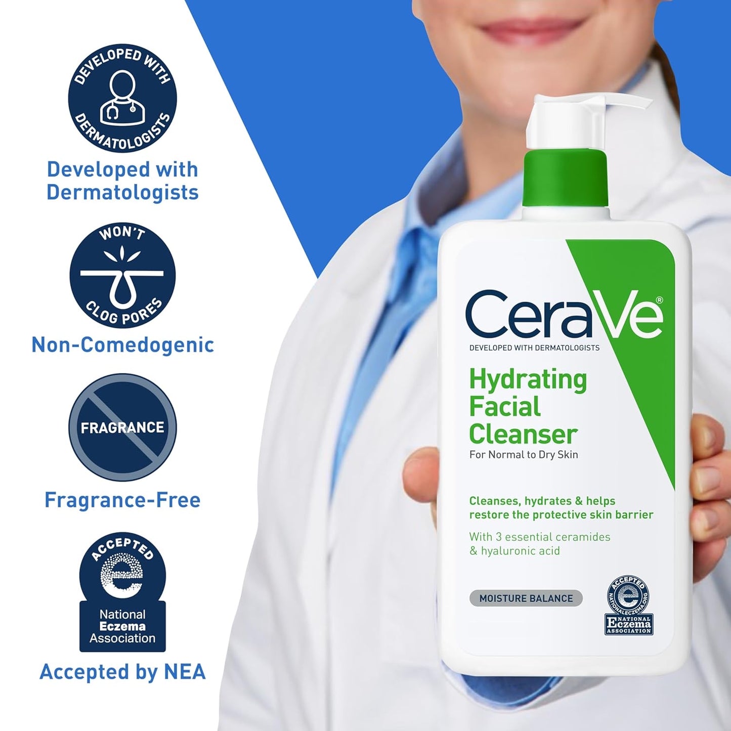 CeraVe Hydrating Facial Cleanser – Limpiador Facial Hidratante 473 ml