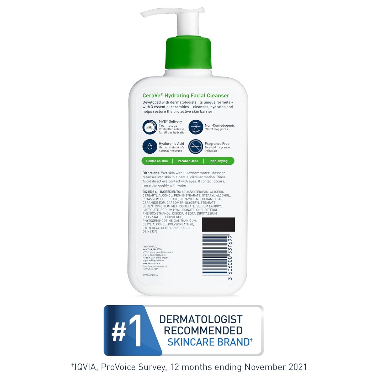 CeraVe Hydrating Facial Cleanser – Limpiador Facial Hidratante 473 ml